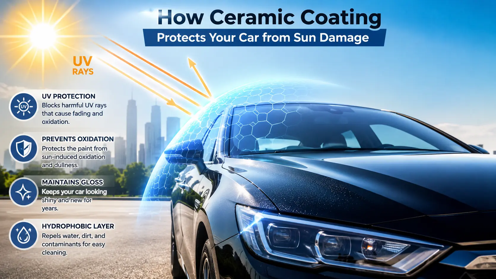 How Ceramic Coating Protects Your Car from Sun Damage | Always Dry Lucknow
